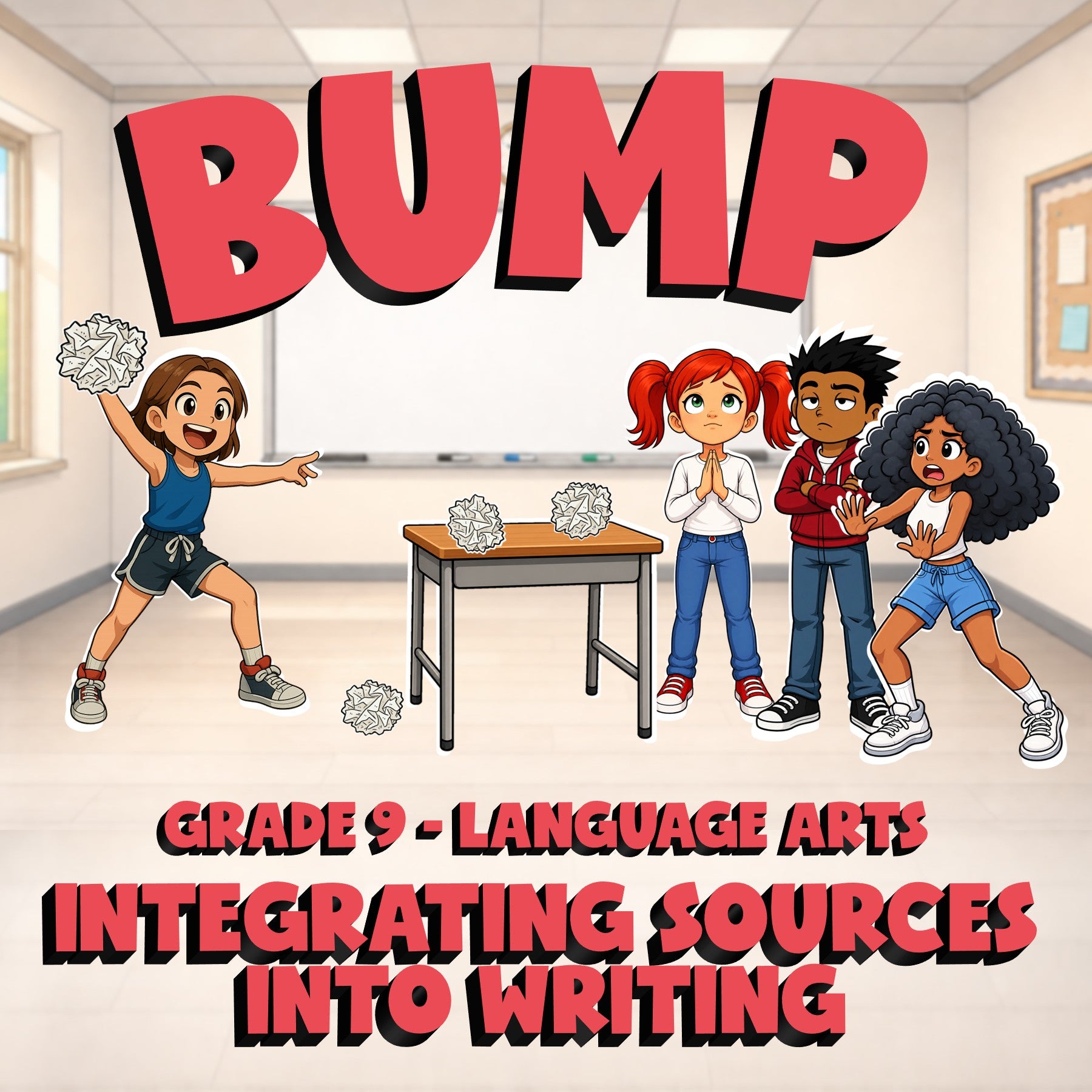 Integrating Sources into Writing BUMP ELA Game - No Prep Grade 9 Review Activity
