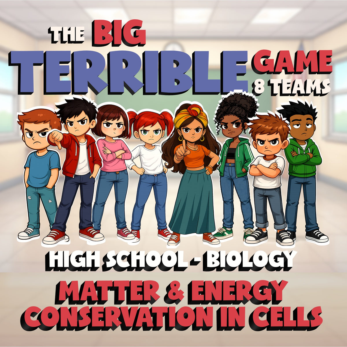 Matter & Energy Conservation in Cells BIG TERRIBLE GAME - Biology Science Review