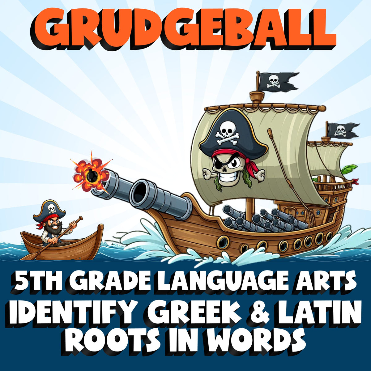 Identify Greek & Latin Roots in Words GRUDGEBALL ELA Game - No Prep Grade 5