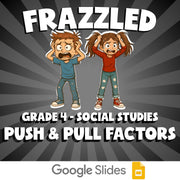 Push & Pull Factors FRAZZLED Socials Game - No Prep Grade 4 Review Activity