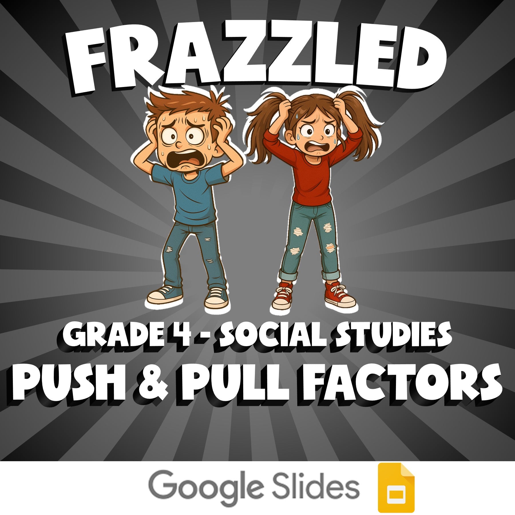 Push & Pull Factors FRAZZLED Socials Game - No Prep Grade 4 Review Activity