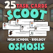 Osmosis SCOOT TASK CARDS Science Game - No Prep Biology Review Activity