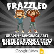 Identify Evidence Types in Informational Text FRAZZLED ELA Game - Grade 9