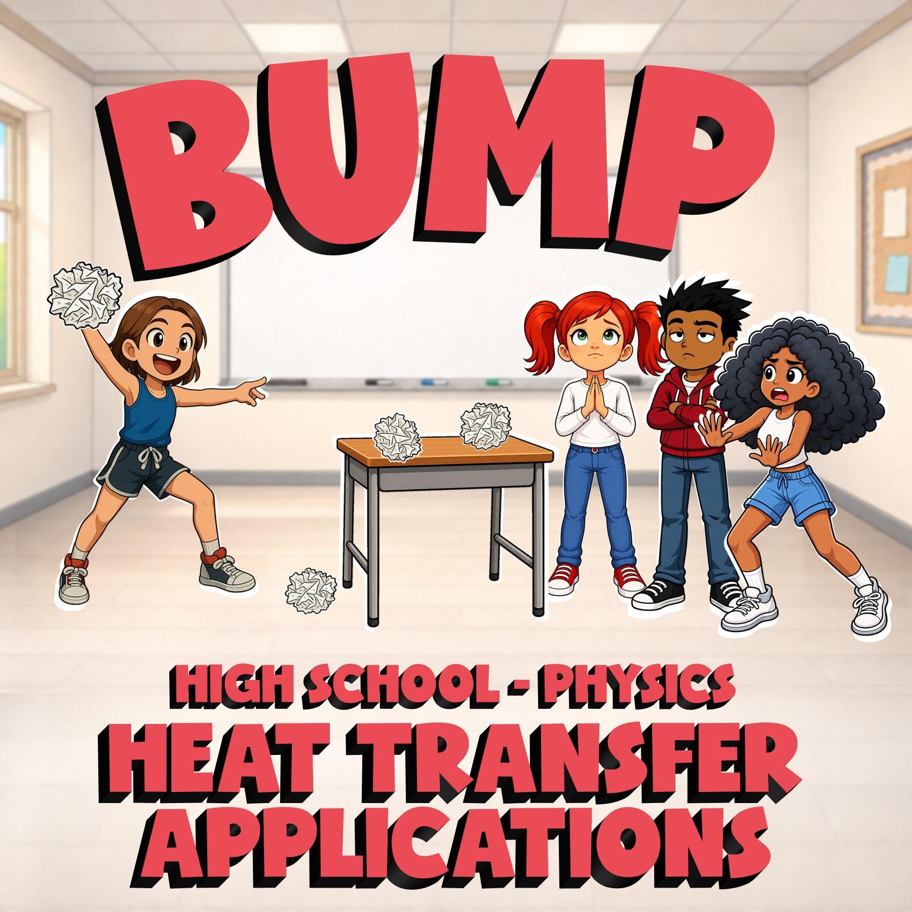Heat Transfer Applications BUMP Science Game - No Prep Physics Review Activity