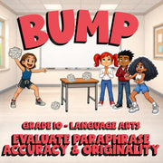 Evaluate Paraphrase Accuracy & Originality BUMP ELA Game - No Prep Grade 10