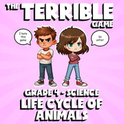 Life Cycle of Animals THE TERRIBLE GAME - No Prep Grade 4 Science Review