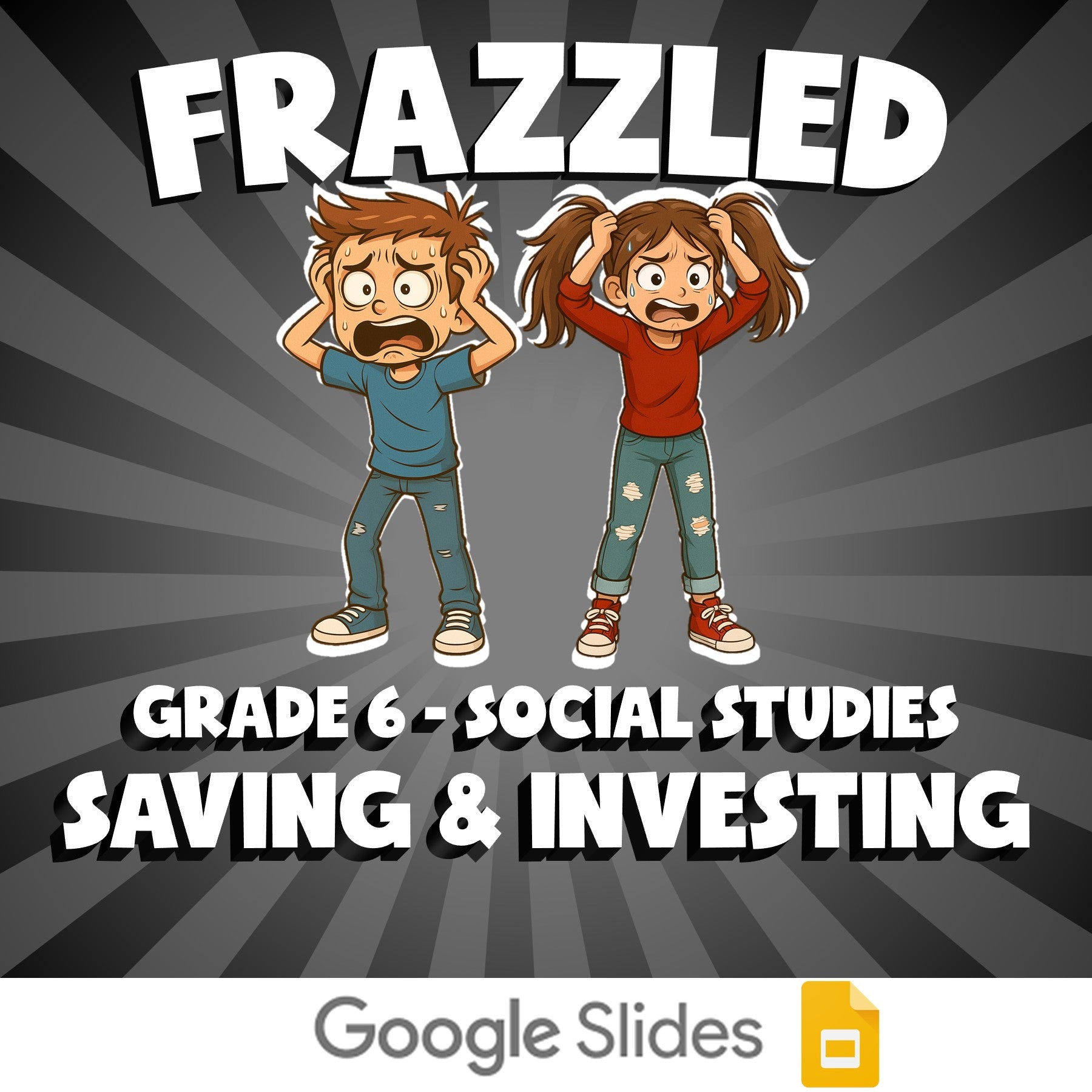 Saving & Investing FRAZZLED Socials Game - No Prep Grade 6 Review Activity