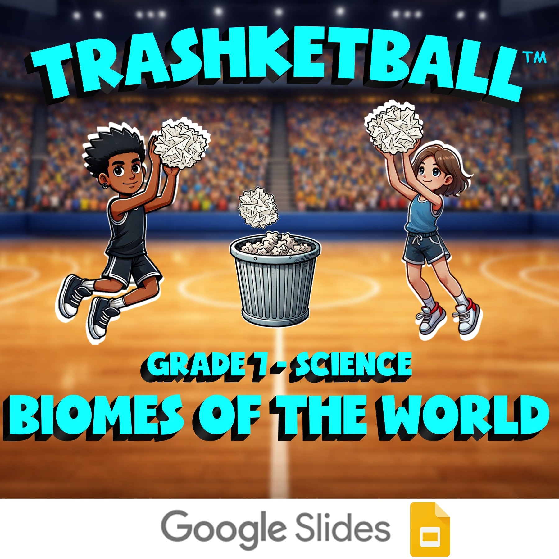 Biomes of the World TRASHKETBALL Science Game - No Prep Grade 7 Review Activity