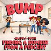 Finding a Number from a Percent BUMP Math Game - No Prep Grade 6 Review Activity