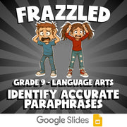 Identify Accurate Paraphrases FRAZZLED ELA Game - No Prep Grade 9 Review