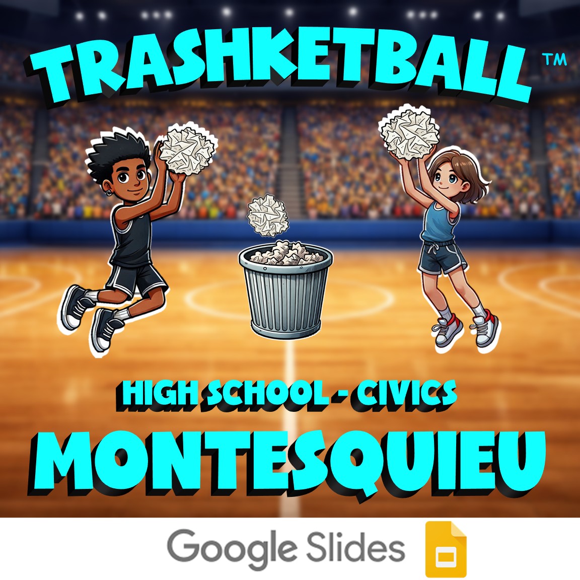Montesquieu TRASHKETBALL Civics Game - No Prep Review Activity