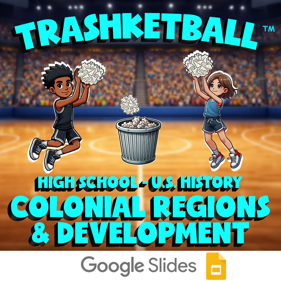 Colonial Regions & Development TRASHKETBALL U.S. History Game - No Prep Review