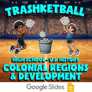 Colonial Regions & Development TRASHKETBALL U.S. History Game - No Prep Review