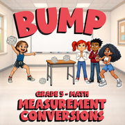 Measurement Conversions BUMP Math Game - No Prep Grade 5 Review Activity
