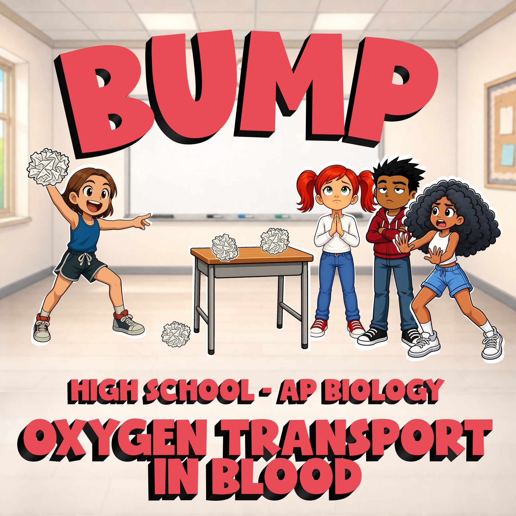 Oxygen Transport in Blood BUMP Science Game - No Prep AP Biology Review Activity