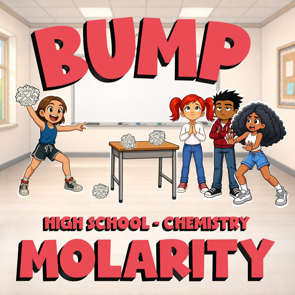Molarity BUMP Science Game - No Prep Chemistry Review Activity