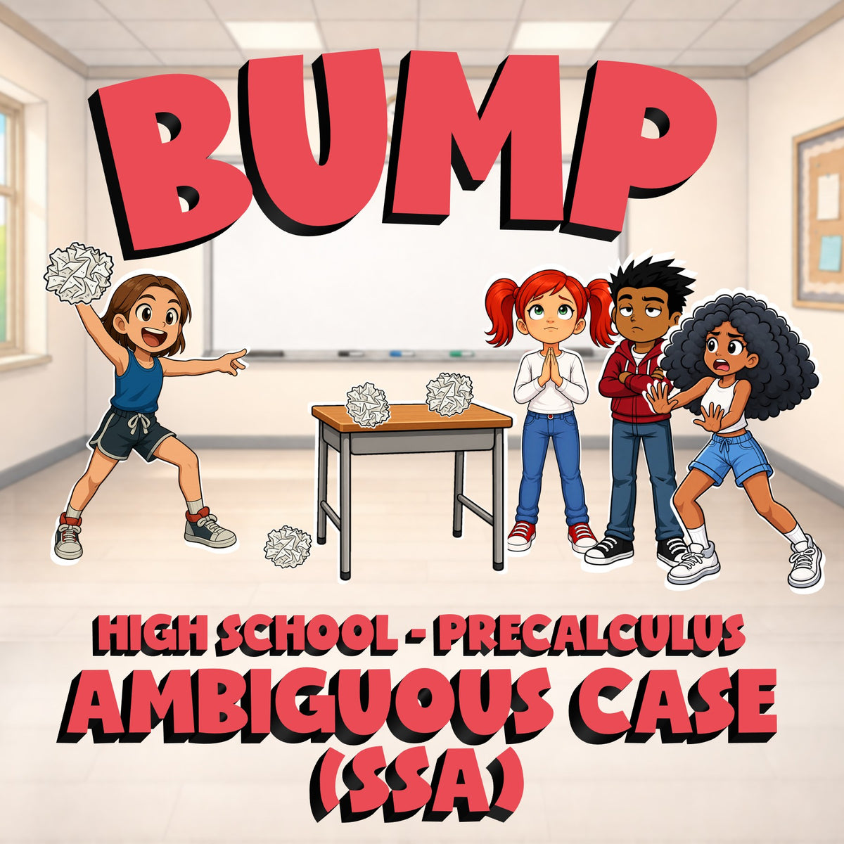 Ambiguous Case (SSA) BUMP Math Game - No Prep PreCalculus Review Activity
