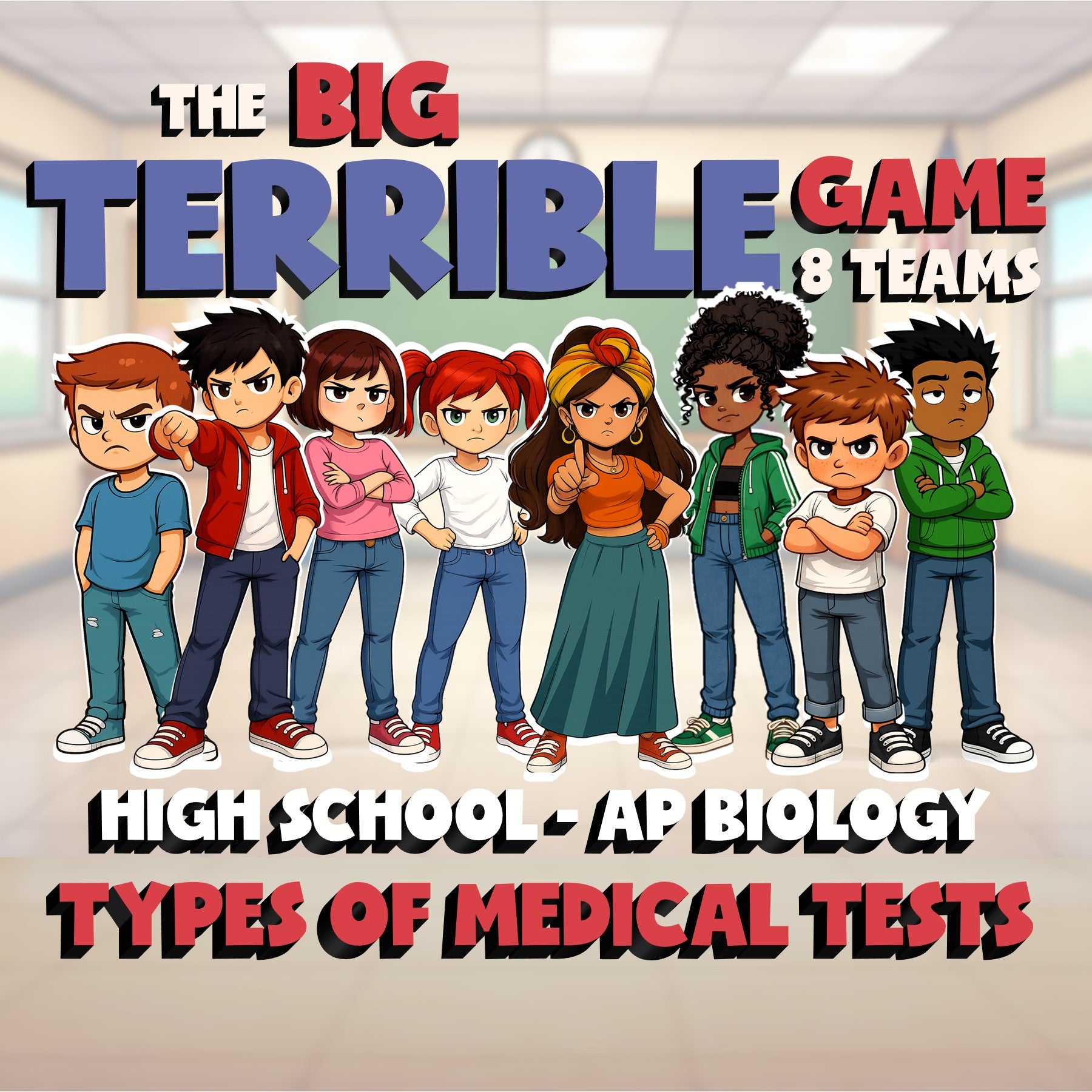 Types of Medical Tests BIG TERRIBLE GAME - No Prep AP Biology Science Review