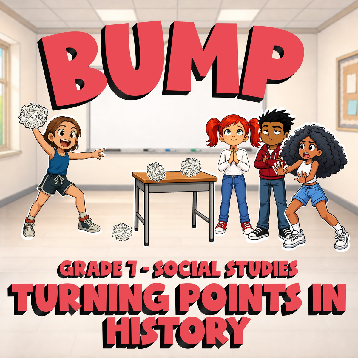 Turning Points in History BUMP Socials Game - No Prep Grade 7 Review Activity