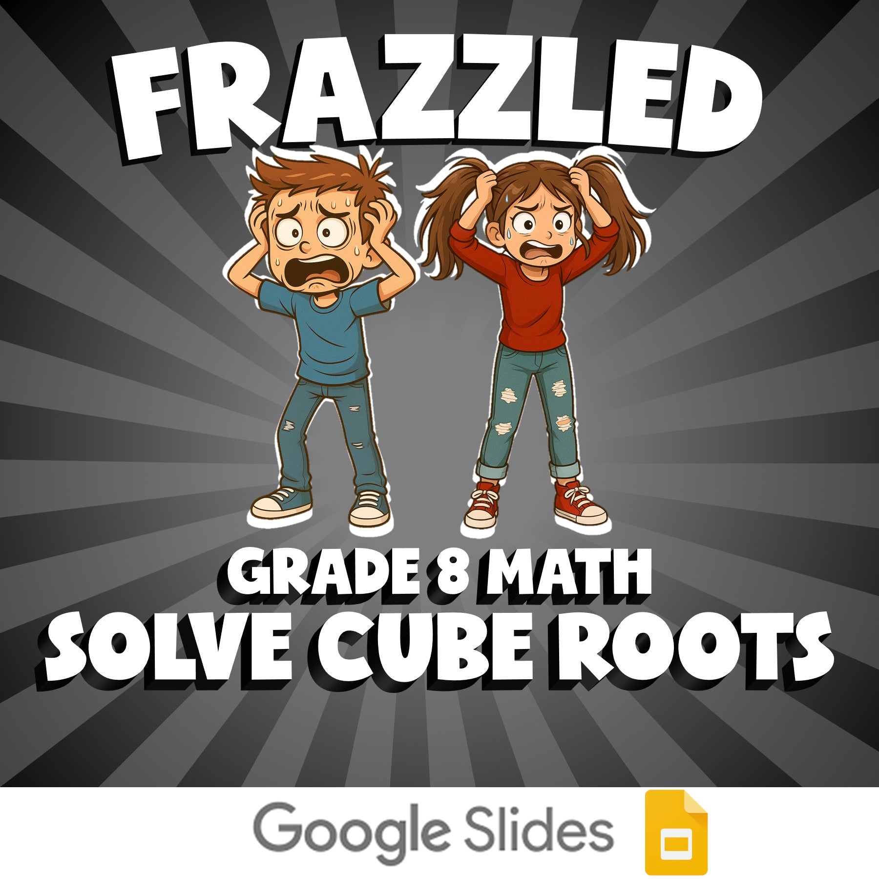 Solve Cube Roots FRAZZLED Math Game - No Prep Grade 8 Review Activity