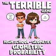 Geometric Probability THE TERRIBLE GAME - No Prep Geometry Math Review Activity