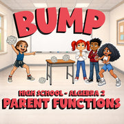 Parent Functions BUMP Math Game - No Prep Algebra 2 Review Activity