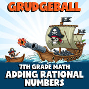 Adding Rational Numbers GRUDGEBALL Math Game - No Prep Grade 7 Review Activity