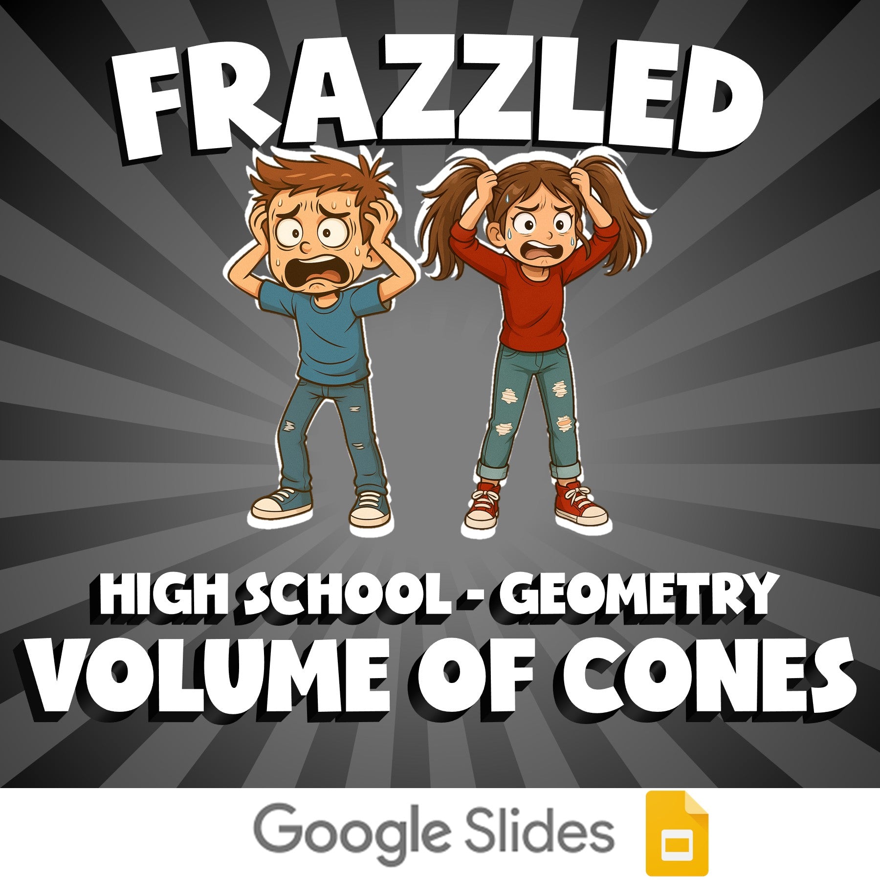 Volume of Cones FRAZZLED Math Game - No Prep Geometry Review Activity