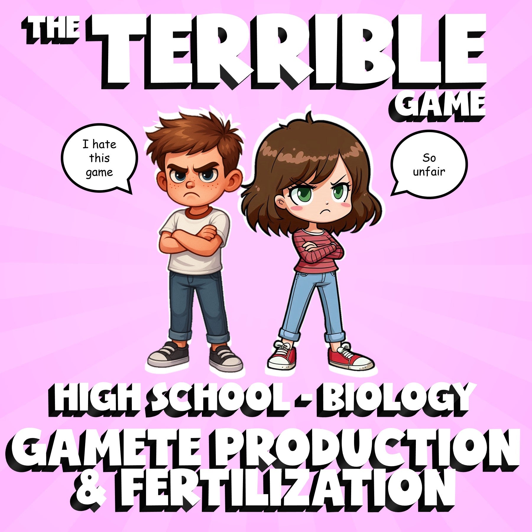 Gamete Production & Fertilization THE TERRIBLE GAME - Biology Science Review
