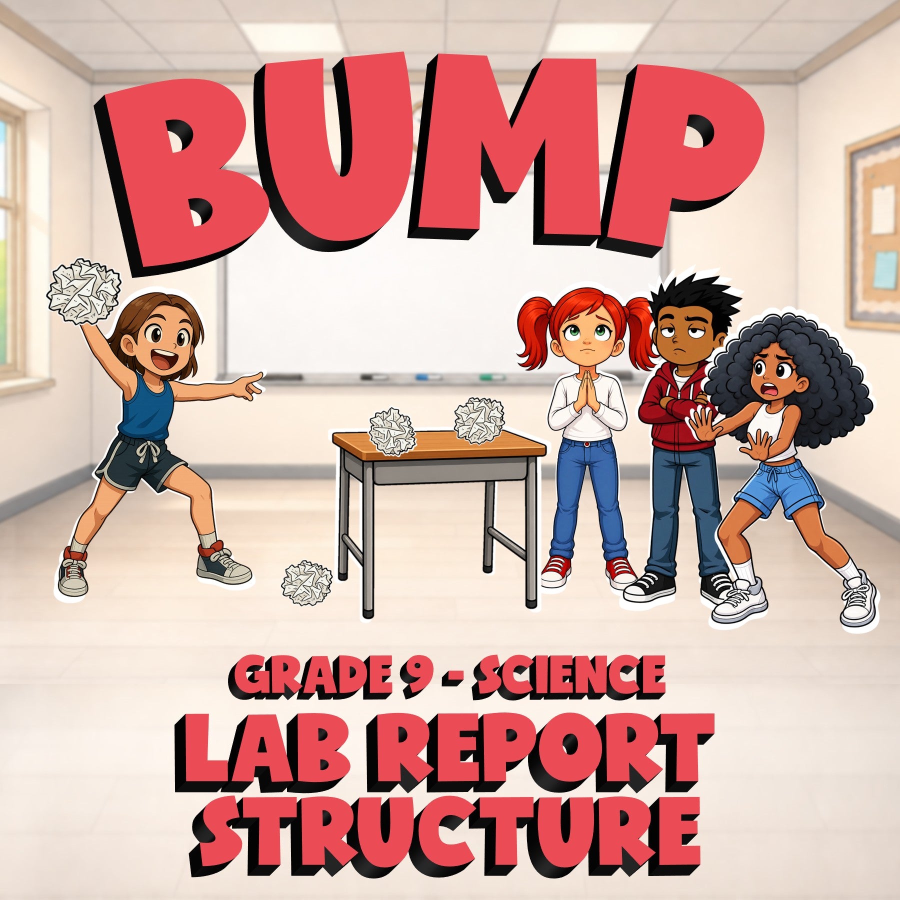Lab Report Structure BUMP Science Game - No Prep Grade 9 Review Activity