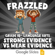 Strong Evidence vs Weak Evidence FRAZZLED ELA Game - No Prep Grade 10 Review