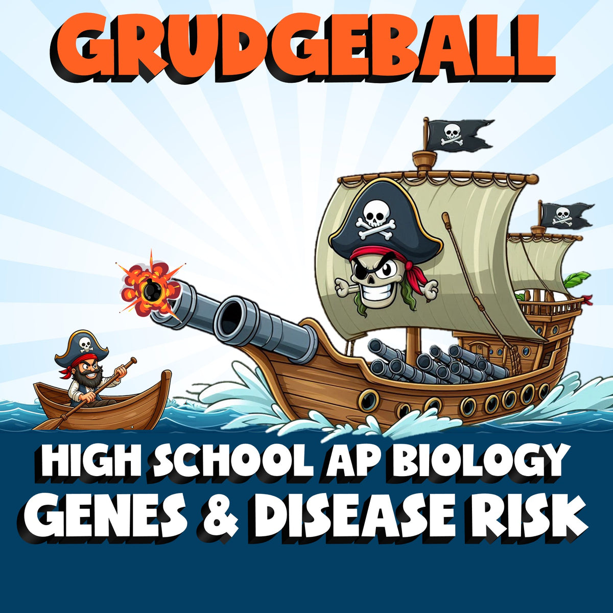 Genes & Disease Risk GRUDGEBALL Science Game - No Prep AP Biology Review