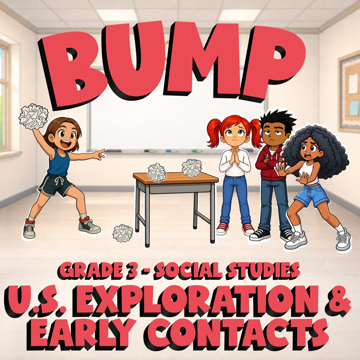 U.S. Exploration & Early Contacts BUMP Socials Game - No Prep Grade 3 Review