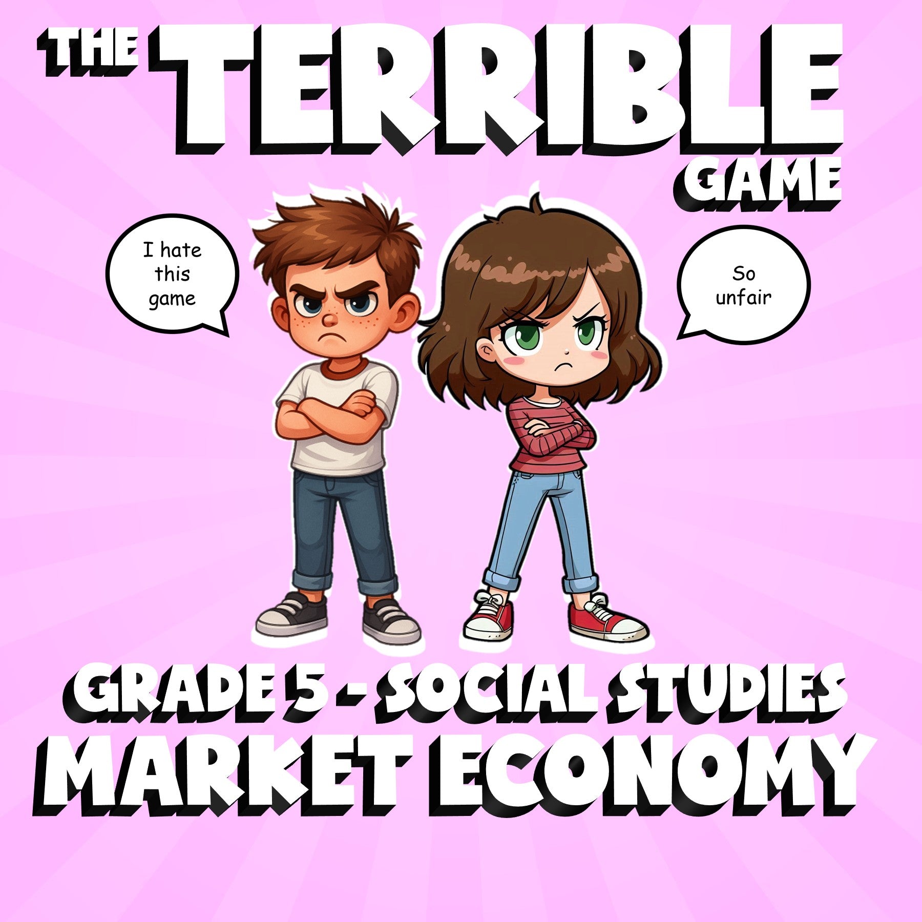 Market Economy THE TERRIBLE GAME - No Prep Grade 5 Socials Review Activity