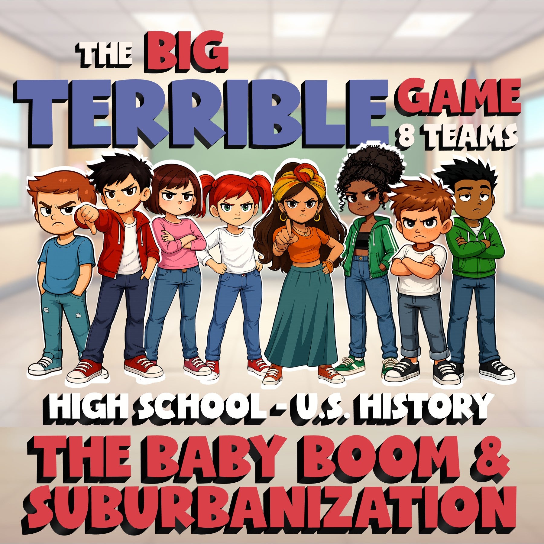 The Baby Boom & Suburbanization BIG TERRIBLE GAME - No Prep U.S. History Review