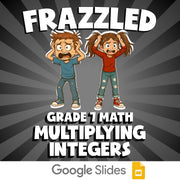Multiplying Integers FRAZZLED Math Game - No Prep Grade 7 Review Activity