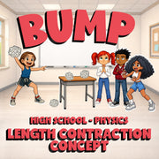 Length Contraction Concept BUMP Science Game - No Prep Physics Review Activity