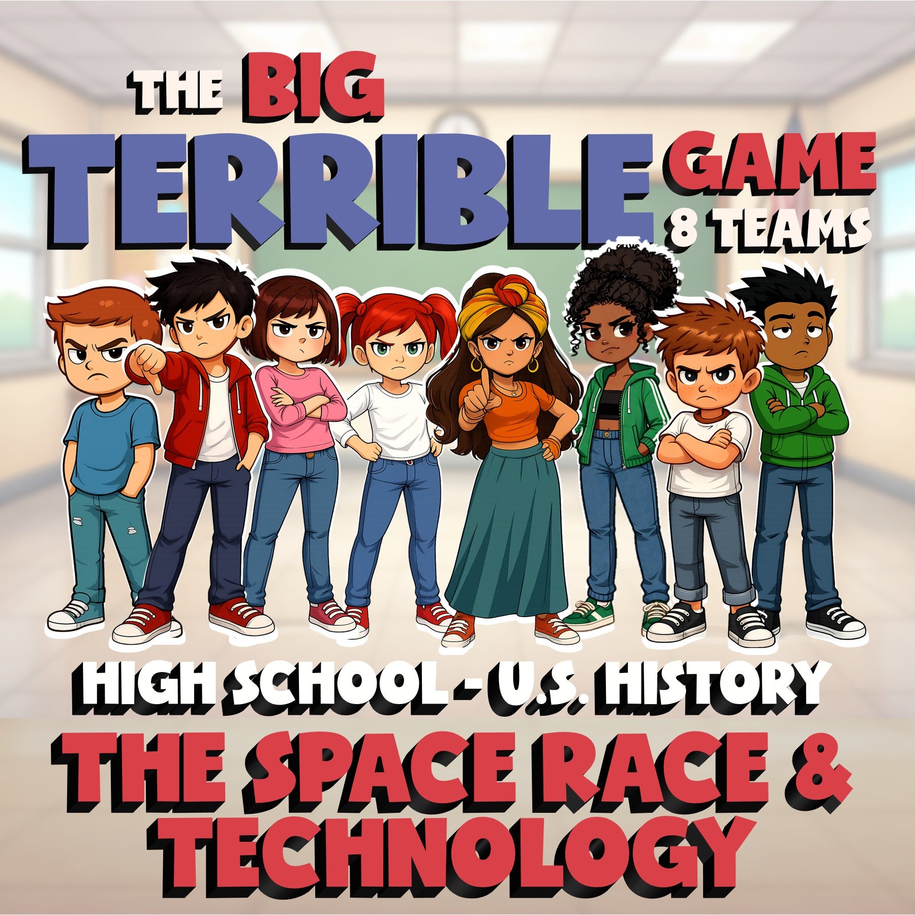 The Space Race & Technology BIG TERRIBLE GAME - No Prep U.S. History Review