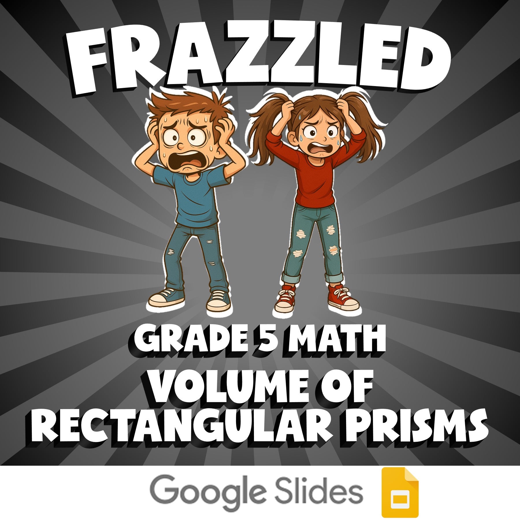 Volume of Rectangular Prisms FRAZZLED Math Game - No Prep Grade 5 Review