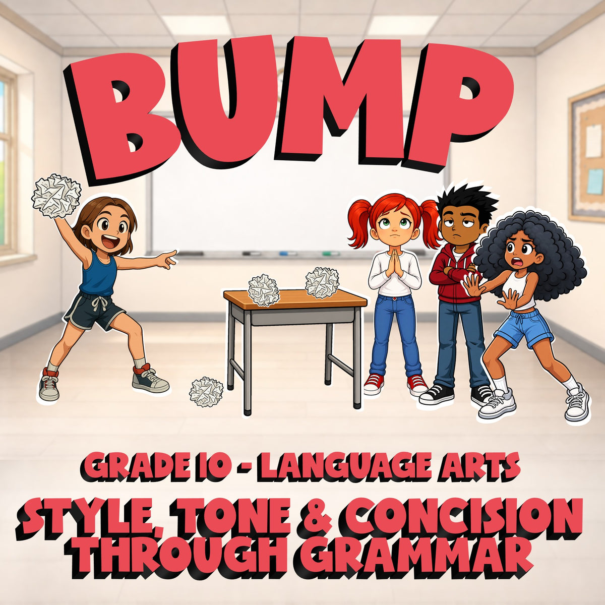Style, Tone & Concision Through Grammar BUMP ELA Game - No Prep Grade 10 Review