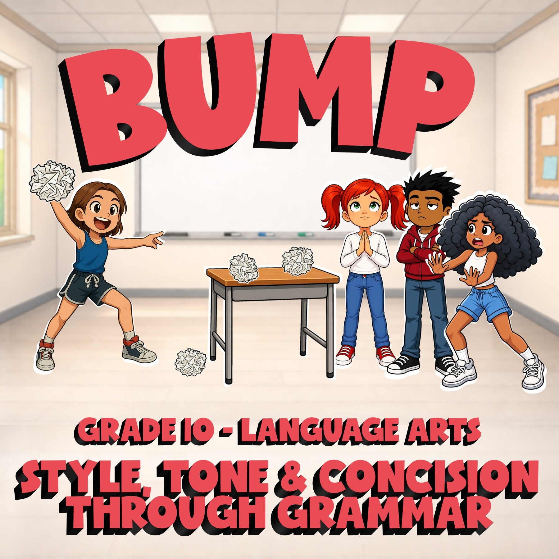 Style, Tone & Concision Through Grammar BUMP ELA Game - No Prep Grade 10 Review