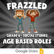 Age Based Roles FRAZZLED Socials Game - No Prep Grade 6 Review Activity