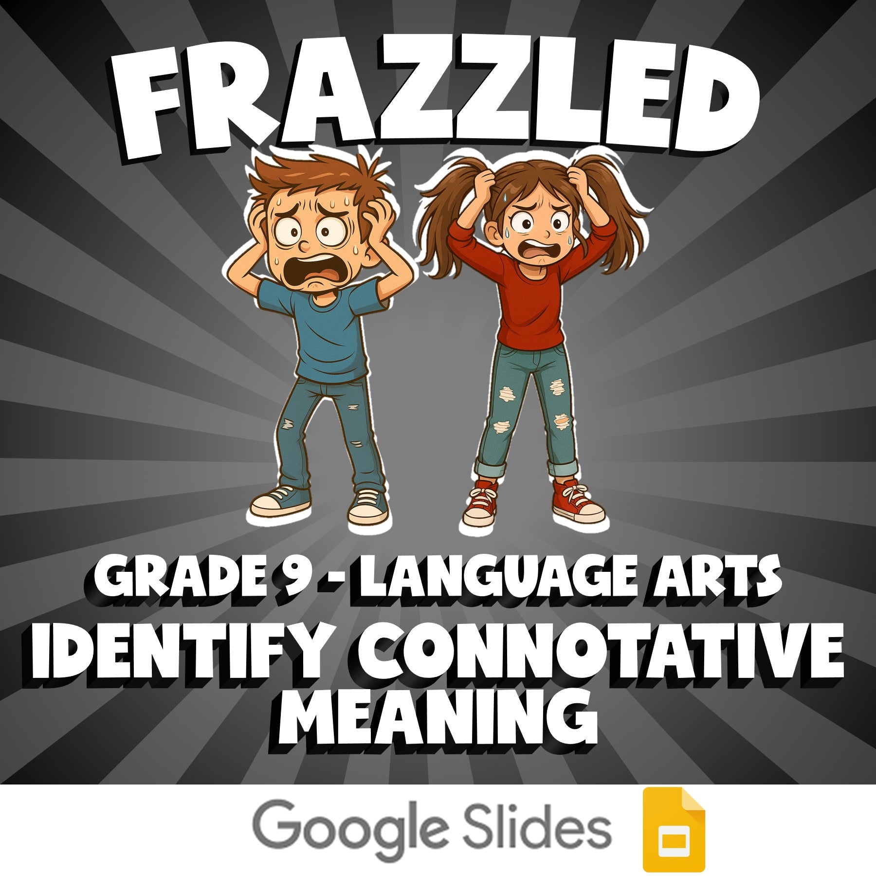 Identify Connotative Meaning FRAZZLED ELA Game - No Prep Grade 9 Review Activity