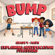 Explaining Multiplication Strategies BUMP Math Game - No Prep Grade 4 Review