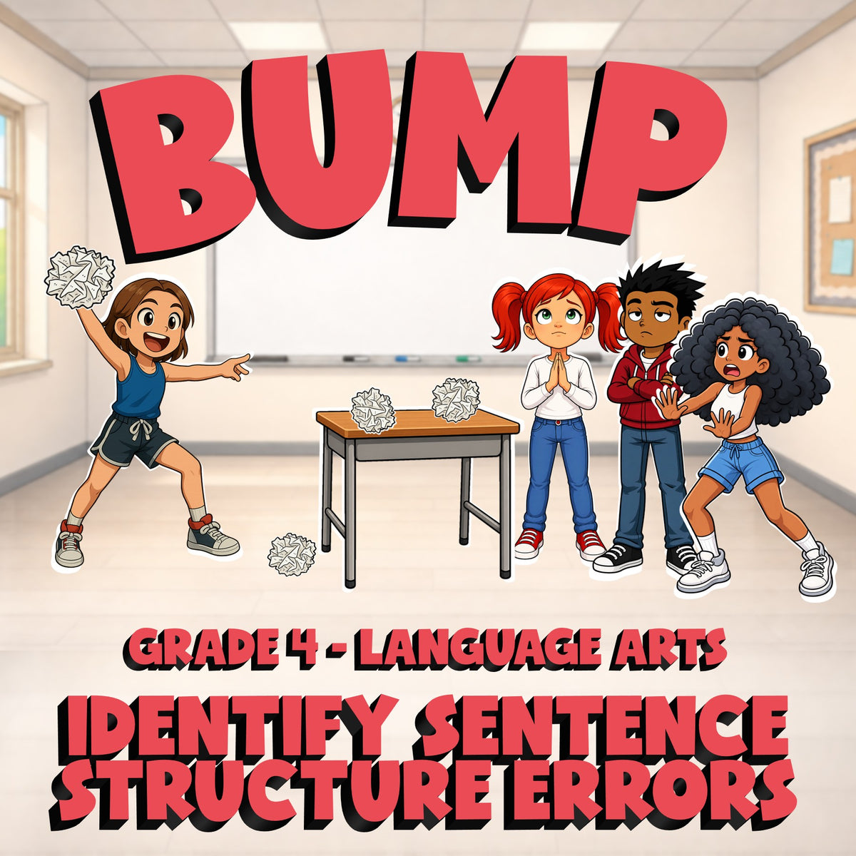 Identify Sentence Structure Errors BUMP ELA Game - No Prep Grade 4 Review