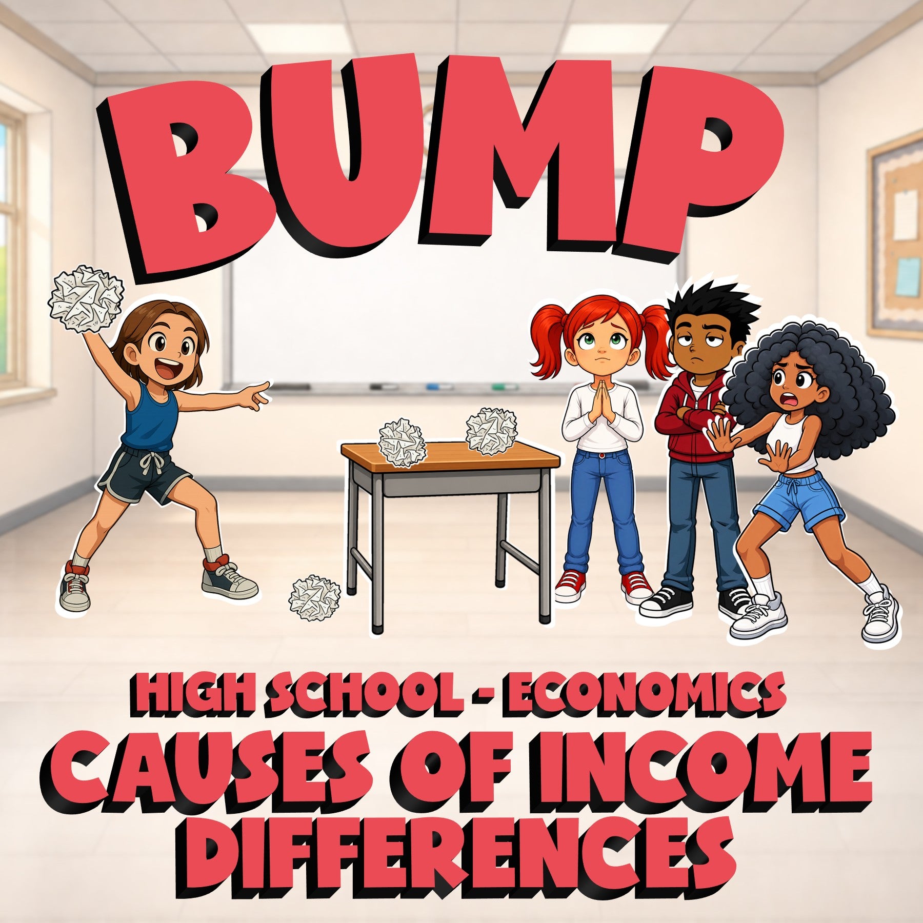 Causes of Income Differences BUMP Economics Game - No Prep Review Activity