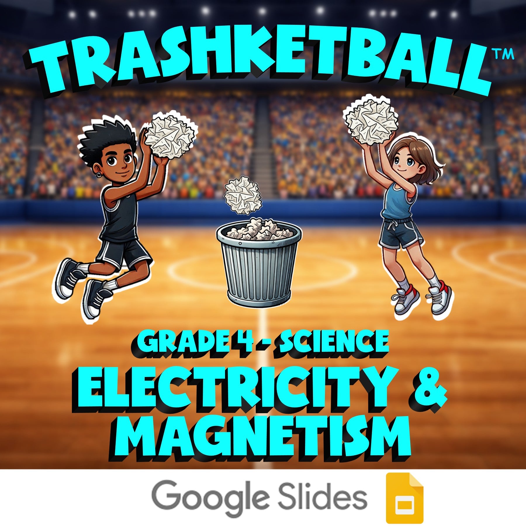 Electricity & Magnetism TRASHKETBALL Science Game - No Prep Grade 4 Review