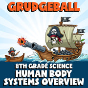 Human Body Systems Overview GRUDGEBALL Science Game - No Prep Grade 8 Review