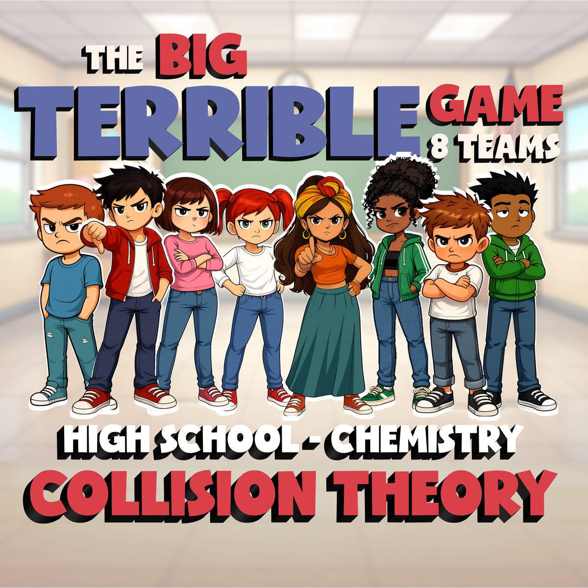 Collision Theory BIG TERRIBLE GAME - No Prep Chemistry Science Review Activity