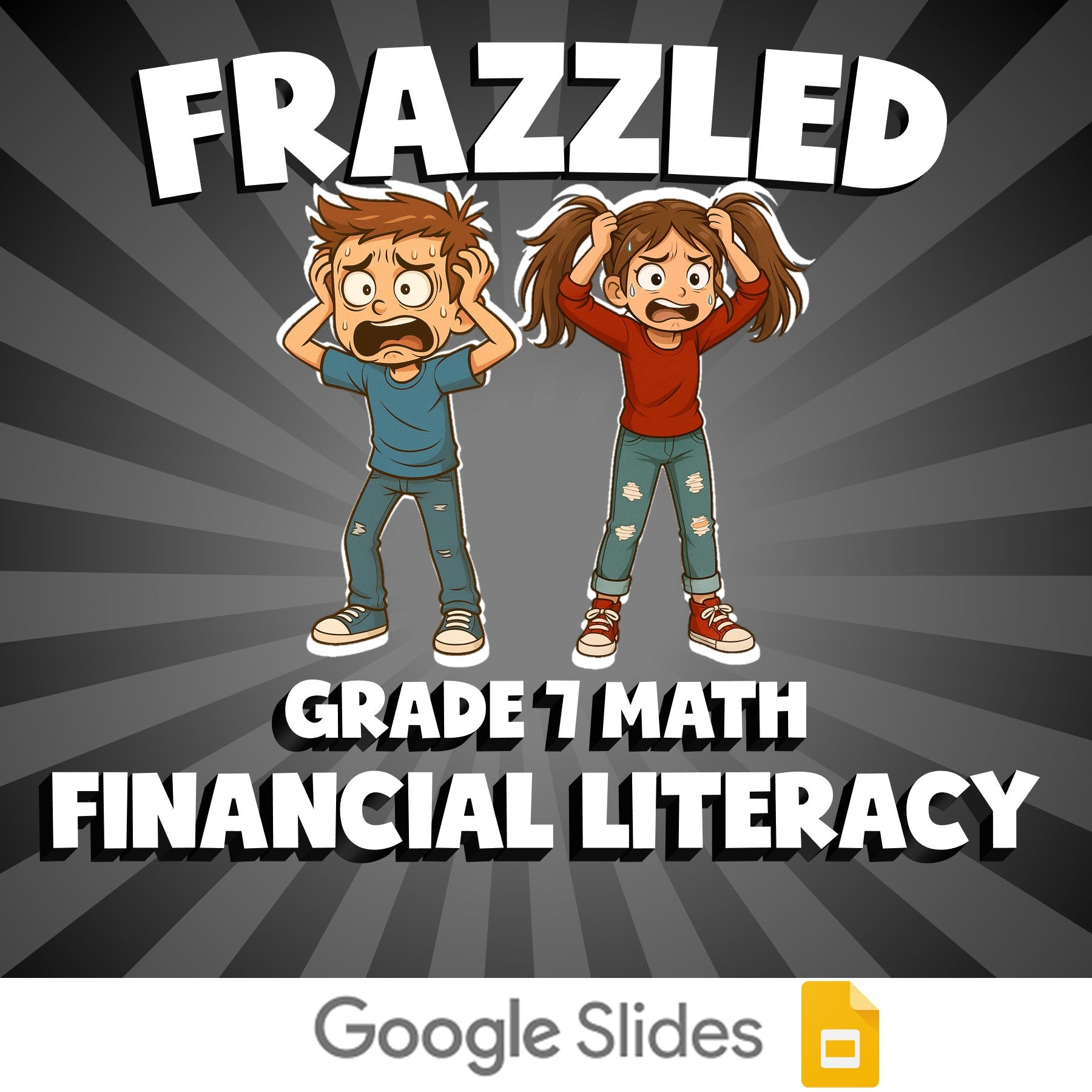 Financial Literacy FRAZZLED Math Game - No Prep Grade 7 Review Activity